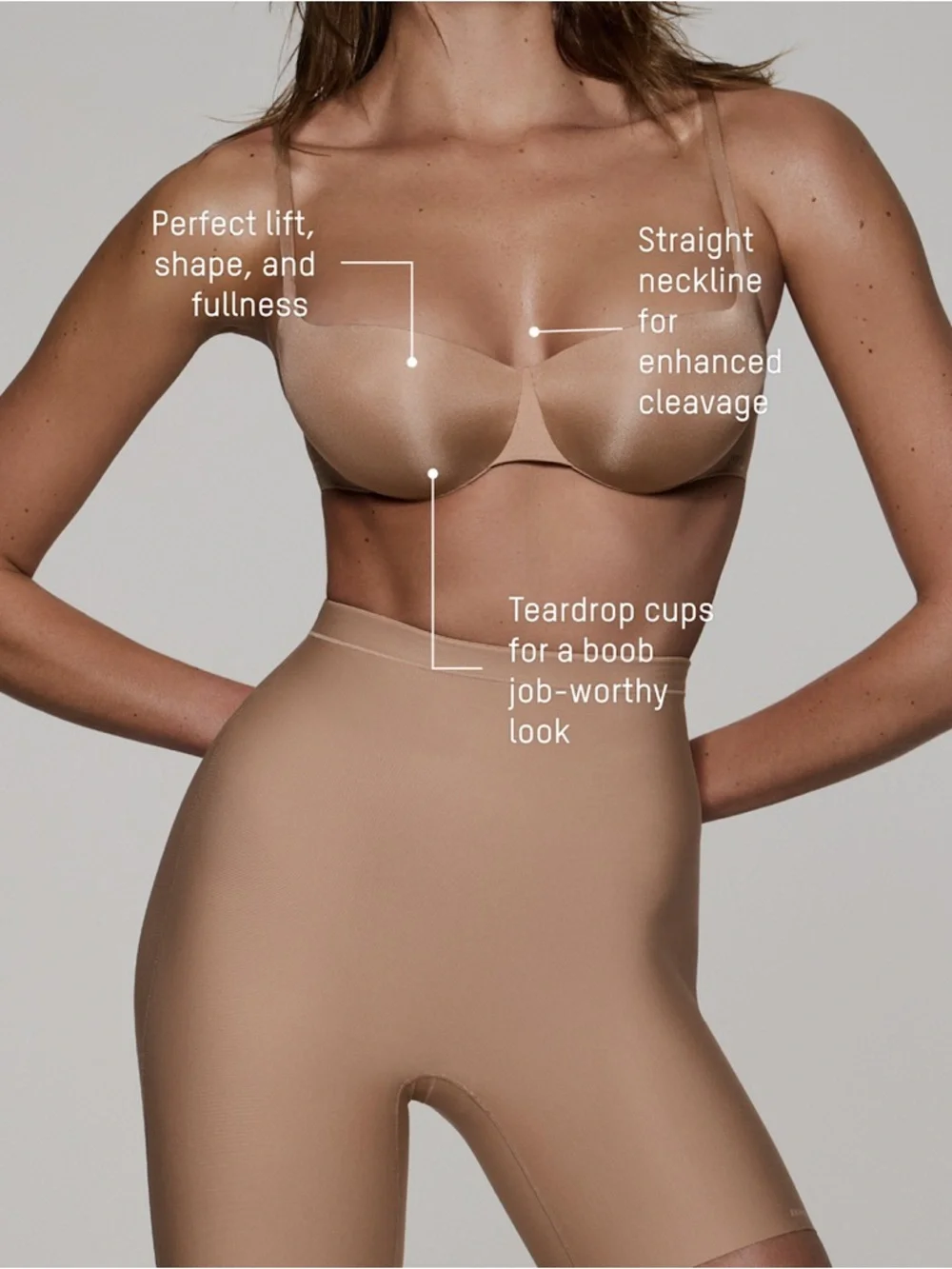 SKIMS Ultimate Balconette Push Up Bra- Size 32DDD - Picture 2 of 8